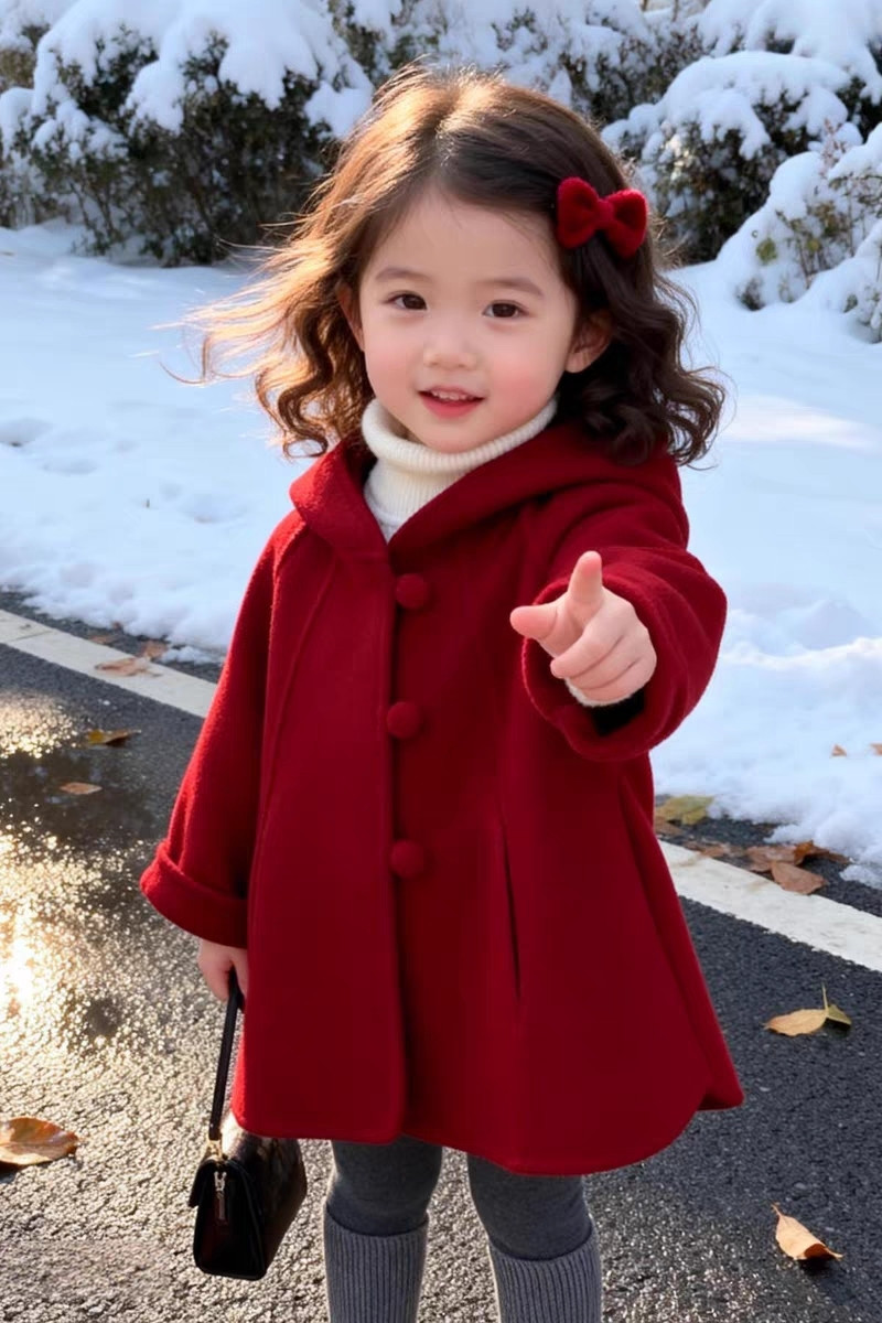 Girls Wool Coat Autumn Winter  - Baby Clothing Winter recension och pris